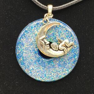 Over the Moon and Stars Pendent Necklace